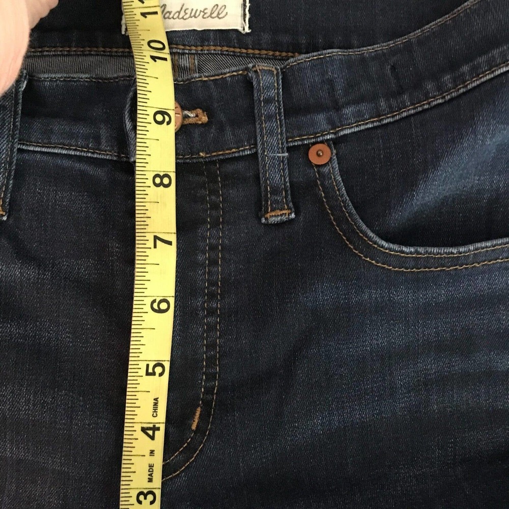 Madewell Jeans Womens Sz 28 Blue Denim 9 Inch High Rise Skinny Stretch 5 Pocket - Picture 10 of 11